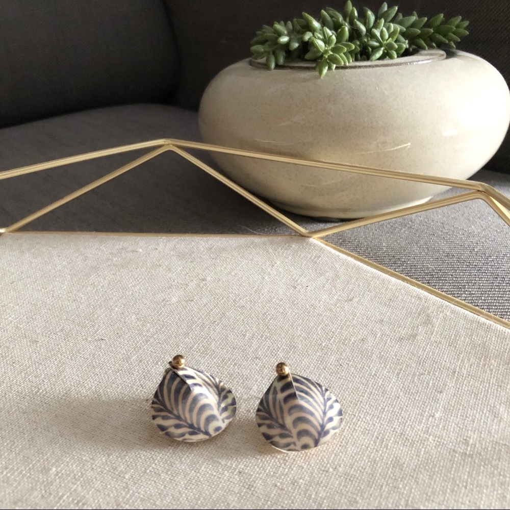 Beautiful metallic shaped earrings